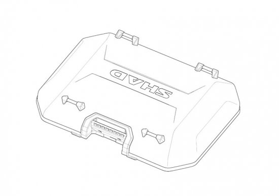 Dangtelis SHAD TERRA aliumininė (top case) skirtas KAWASAKI Z 1000