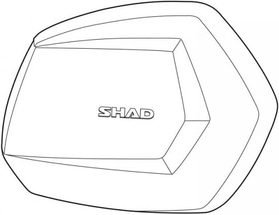 Spare part SC lid SHAD D1B35TRR dešinė ALU