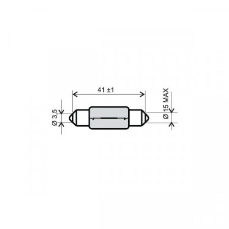 Lemputė RMS 246510126 FLOSSER 6V-15W T 15x42