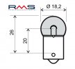 Lemputė RMS 246510211 12V 10W, BA15S , oranžinės spalvos