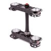 Triple clamp X-TRIG 40501002 ROCS PRO , juodos spalvos 22-24mm