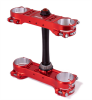 Triple clamp X-TRIG 40803002 ROCS PRO , raudonos spalvos