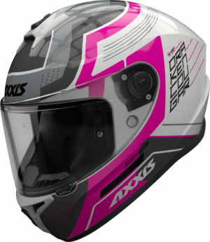 FULL FACE helmet AXXIS DRAKEN S cougar gloss fluor pink , XS dydžio