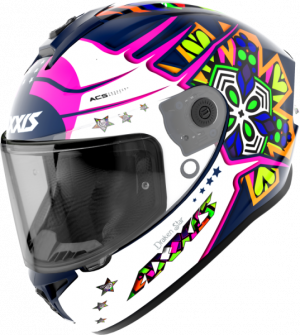 FULL FACE helmet AXXIS DRAKEN S star matt blue , L dydžio