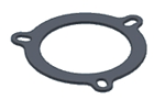 Graphite plate gasket MIVV 50.73.027.1 for small flange (3 holes)