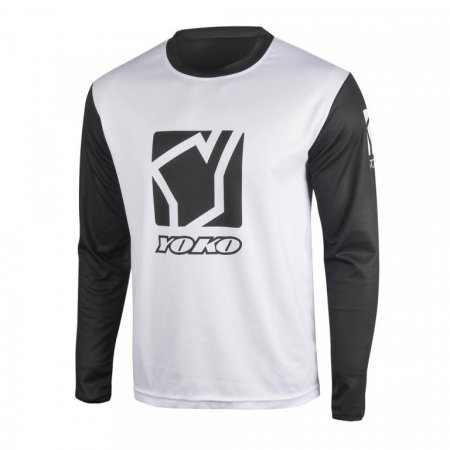 MX jersey YOKO SCRAMBLE white / black , XXL dydžio