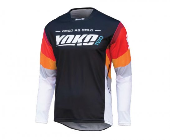 MX jersey YOKO TWO black/white/red , L dydžio skirtas APRILIA RX 125 (2008>)