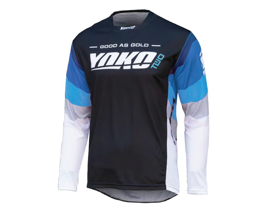 MX jersey YOKO TWO black/white/blue , L dydžio