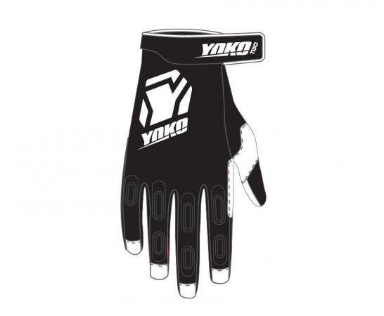 MX gloves YOKO TWO black/white XL (10) skirtas HONDA NX 650 Dominator