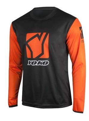 MX jersey kids YOKO SCRAMBLE black / orange , XL dydžio