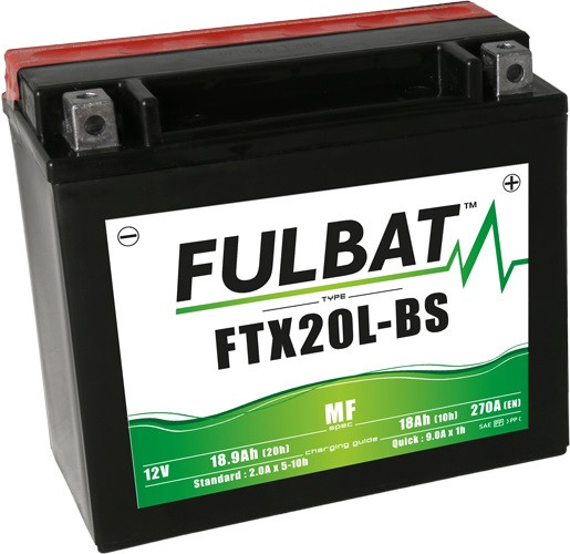 Neaptarnaujamas akumuliatorius FULBAT FTX20L-BS (YTX20L-BS)