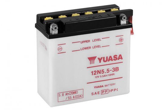 Conventional 12V battery NO ACID YUASA 12N5.5-3B