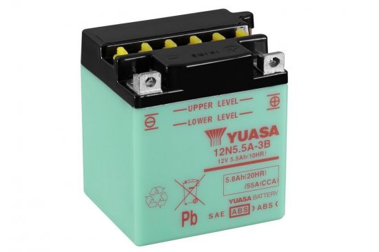 Conventional 12V battery NO ACID YUASA 12N5.5A-3B