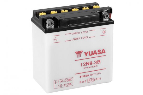 Conventional 12V battery NO ACID YUASA 12N9-3B