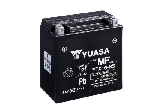 Neaptarnaujamas akumuliatorius YUASA YTX16-BS