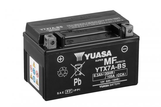 Neaptarnaujamas akumuliatorius YUASA YTX7A-BS