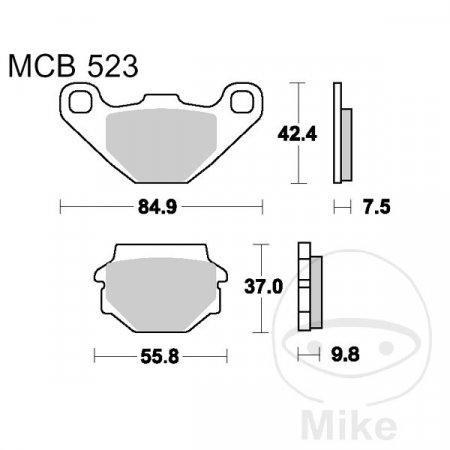 Stabdžių trinkelės LUCAS MCB523 STD