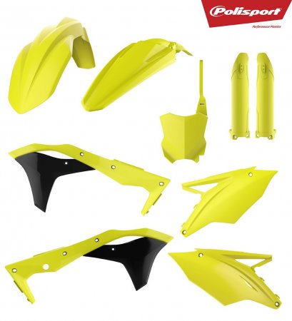 Išorinių plastmasinių detalių rinkinys POLISPORT 90743 Flo yellow