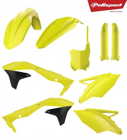 Išorinių plastmasinių detalių rinkinys POLISPORT 90744 Flo yellow