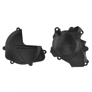 Clutch and ignition cover protector kit POLISPORT , juodos spalvos