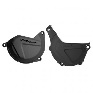 Clutch and ignition cover protector kit POLISPORT , juodos spalvos