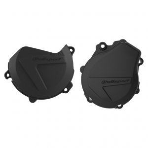 Clutch and ignition cover protector kit POLISPORT , juodos spalvos