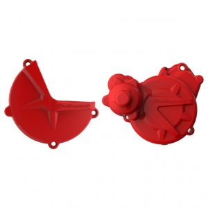 Clutch and ignition cover protector kit POLISPORT , raudonos spalvos