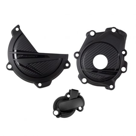 Engine covers protection kit POLISPORT 91372 , juodos spalvos