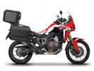 Complete set of black aluminum cases SHAD TERRA, 48L topcase + 36L / 47L side cases, including mount SHAD HONDA CRF 1000  Africa Twin