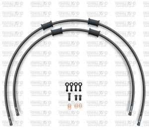 CROSSOVER Front brake hose kit Venhill SUZ-6020FB-BK POWERHOSEPLUS (2 žarnelės rinkinyje) Black hoses, black fittings