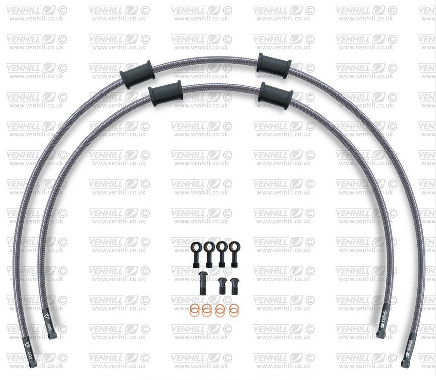 CROSSOVER Front brake hose kit Venhill SUZ-6020FB POWERHOSEPLUS (2 žarnelės rinkinyje) Clear hoses, black fittings