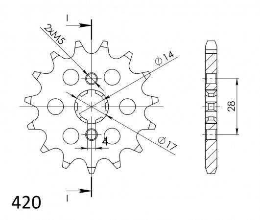 Priekinė žvaigždė SUPERSPROX CST-1127:12 12T, 420