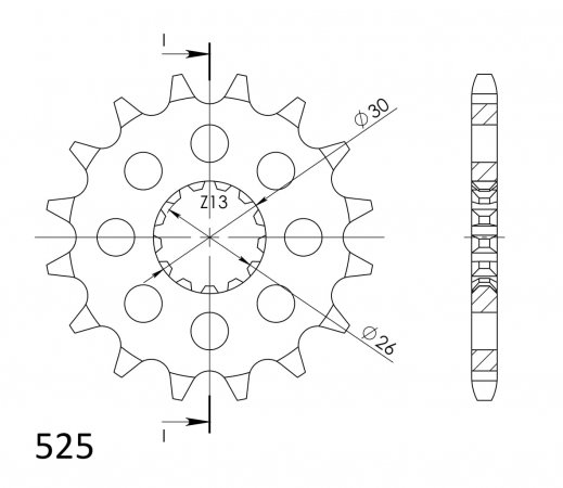 Priekinė žvaigždė SUPERSPROX CST-1183:17 17T, 525