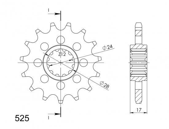 Priekinė žvaigždė SUPERSPROX CST-1371:15 15T, 525