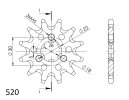 Priekinė žvaigždė SUPERSPROX CST-1445:11 11T, 520