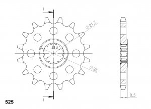 Priekinė žvaigždė SUPERSPROX CST-1537:15 15T, 525