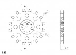 Priekinė žvaigždė SUPERSPROX CST-1537:17 17T, 525