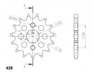 Priekinė žvaigždė SUPERSPROX 17T, 428