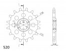 Priekinė žvaigždė SUPERSPROX CST-507:14 14T, 520