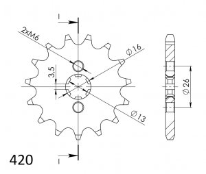 Priekinė žvaigždė SUPERSPROX CST-563:10 10T, 420