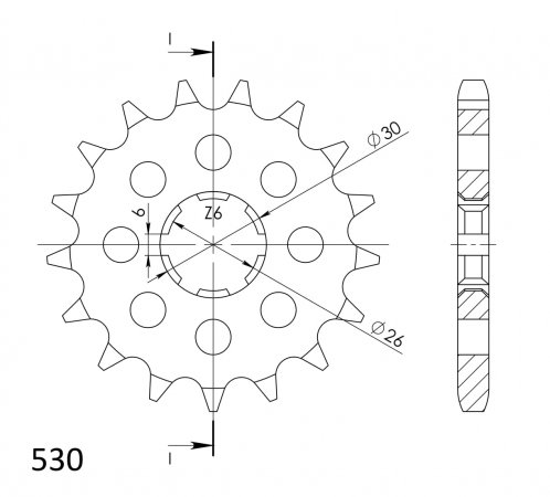 Priekinė žvaigždė SUPERSPROX CST-568:17 17T, 530