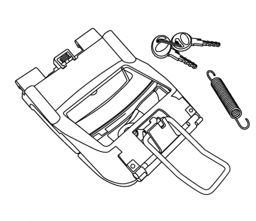 Užrakto sistema SHAD for SH45 skirtas KAWASAKI ZZR 600