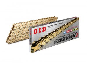 ZVM-X series X-Ring chain D.I.D Chain 530ZVM-X2 , 108 narelių ilgio , auksas-auksas spalvos