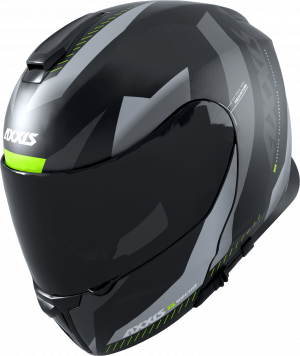 FLIP UP helmet AXXIS GECKO SV ABS shield b2 gloss grey , XXL dydžio