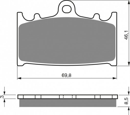 Stabdžių trinkelės GOLDFREN S3 skirtas KAWASAKI ZZR 600 (1990-2008)