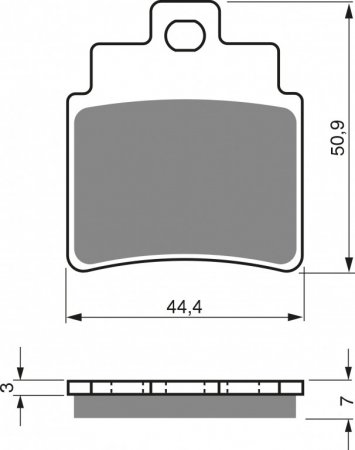 Stabdžių trinkelės GOLDFREN 140 S3 (1 set = 4 pcs)