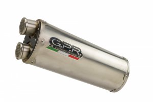 Slip-on exhaust GPR DUAL Matte Inox including removable db killer and link pipe