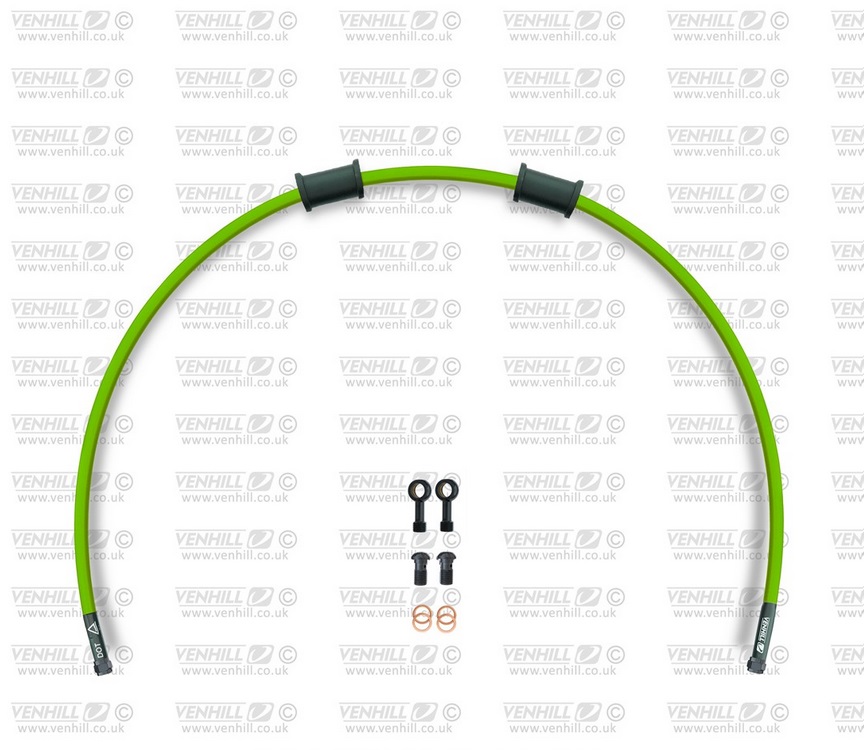 Priekinės stabdžių žarnelės komplektas Venhill SUZ-1009FB-GR POWERHOSEPLUS (1 žarnelė rinkinyje) Green hoses, black fittings