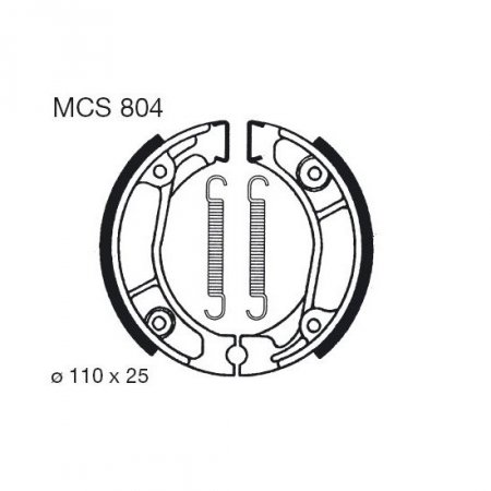 Būgninių stabdžių trinkelės LUCAS MCS 804