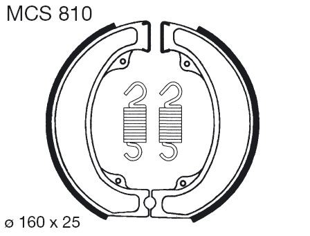 Būgninių stabdžių trinkelės LUCAS MCS 810